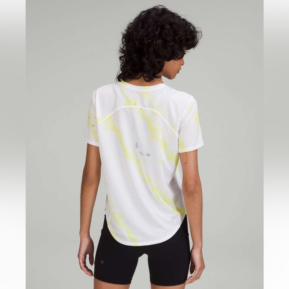 Lululemon High-Neck Running & Training T-Shirt Electric Lemon Multi - Size 4 - Picture 2 of 9